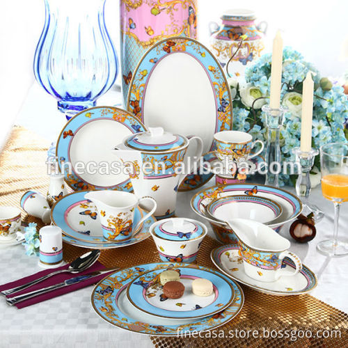 7.5 Inches Luxury Fine Bone China Vintage Bulk China Plates of Song of Joy